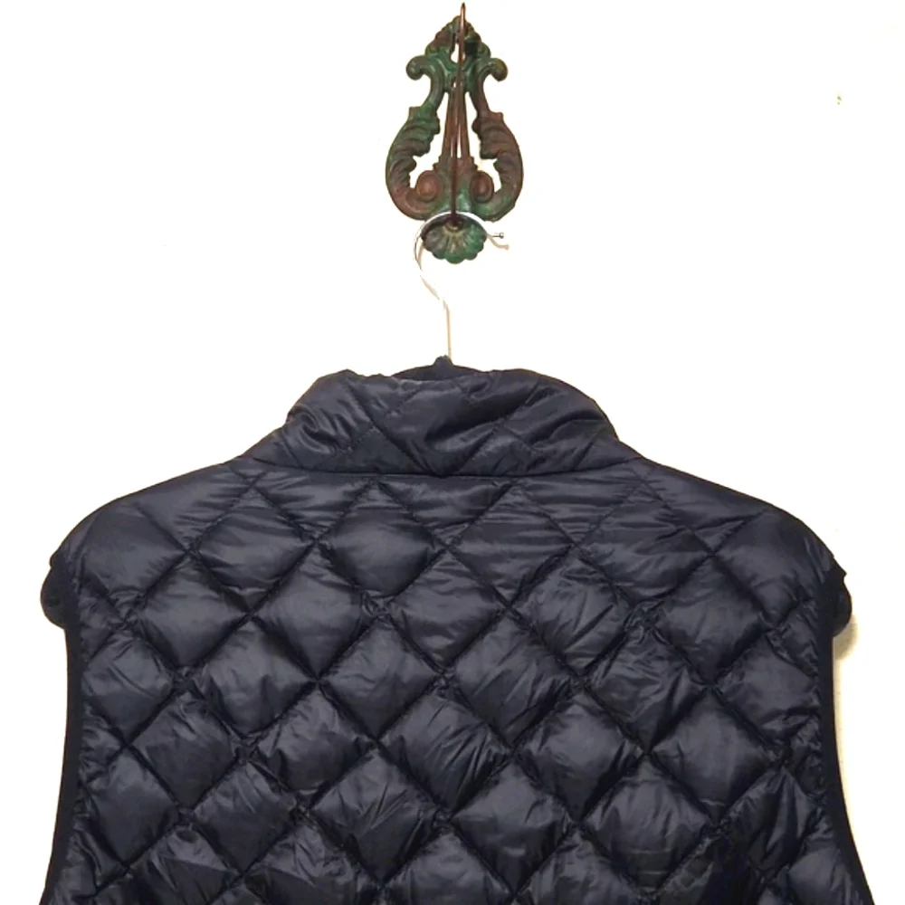 Hawke & Co Down Packable Puffer Zip Up Vest Black & Gray Men's Size Large